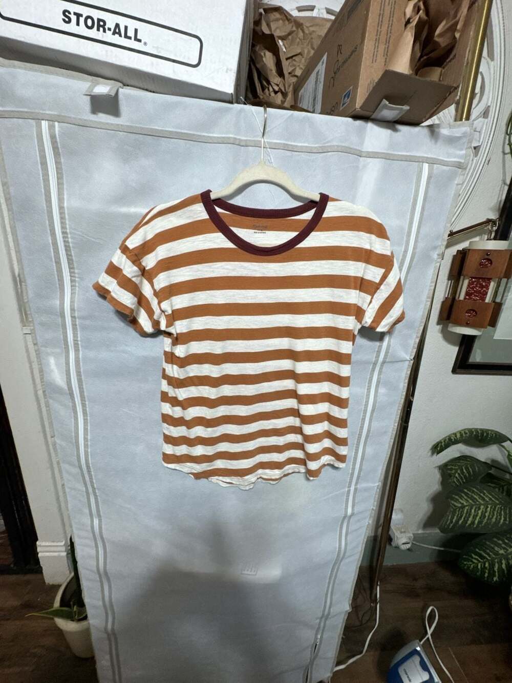 Size S ringer t striped tee soft cotton capsule chic cottagecore retro casual